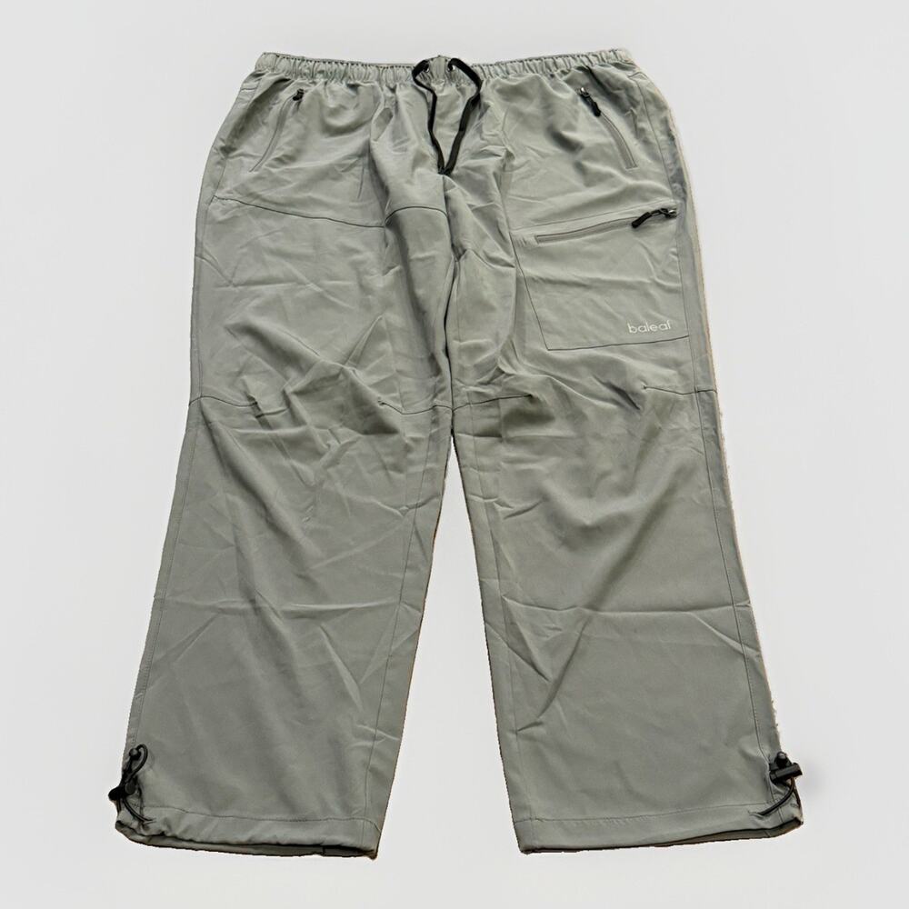 Baleaf Womens Gray Water Resistant UPF 50+ Hiking Capri Pants Size 2X NWT New